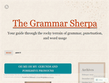 Tablet Screenshot of grammarsherpa.wordpress.com