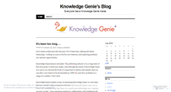 Desktop Screenshot of knowledgegenie.wordpress.com