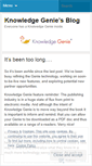 Mobile Screenshot of knowledgegenie.wordpress.com