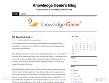 Tablet Screenshot of knowledgegenie.wordpress.com