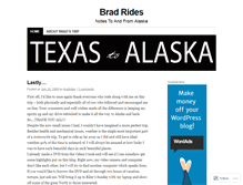 Tablet Screenshot of bradrides.wordpress.com