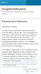 Mobile Screenshot of knightsinrhythm.wordpress.com