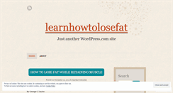 Desktop Screenshot of learnhowtolosefat.wordpress.com