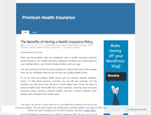 Tablet Screenshot of premiumhealthinsurances.wordpress.com