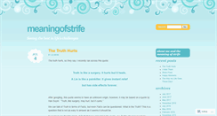 Desktop Screenshot of meaningofstrife.wordpress.com