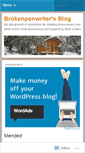 Mobile Screenshot of brokenpenwriter.wordpress.com