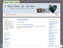 Tablet Screenshot of imarriedanalien.wordpress.com
