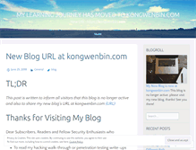Tablet Screenshot of kongwenbin.wordpress.com