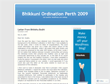 Tablet Screenshot of bhikkuniordination.wordpress.com