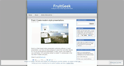 Desktop Screenshot of fruitgeek.wordpress.com