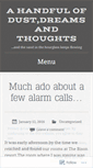 Mobile Screenshot of handfulofdust.wordpress.com