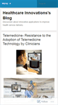 Mobile Screenshot of healthcareinnovations.wordpress.com