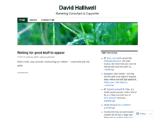 Tablet Screenshot of davidhalliwell.wordpress.com