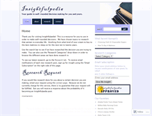 Tablet Screenshot of insightfulpedia.wordpress.com