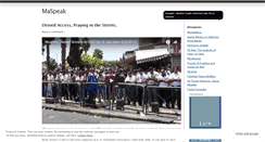 Desktop Screenshot of maspeak.wordpress.com