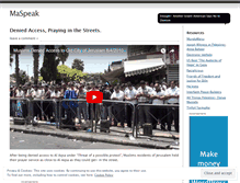 Tablet Screenshot of maspeak.wordpress.com