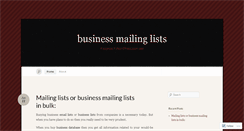Desktop Screenshot of businessmailinglists1.wordpress.com