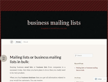 Tablet Screenshot of businessmailinglists1.wordpress.com