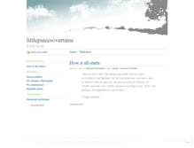 Tablet Screenshot of littlepiecesovertime.wordpress.com