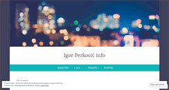 Desktop Screenshot of igorperkovic.wordpress.com