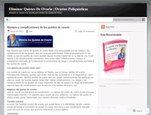 Tablet Screenshot of eliminarquistesdeovario.wordpress.com