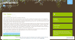 Desktop Screenshot of hopeanyway.wordpress.com