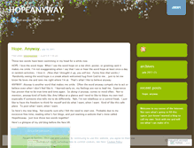Tablet Screenshot of hopeanyway.wordpress.com