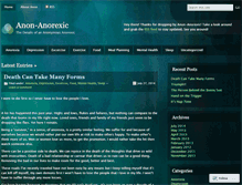Tablet Screenshot of anonanorexic.wordpress.com