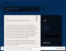 Tablet Screenshot of fracturedhopes.wordpress.com