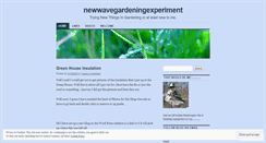 Desktop Screenshot of newwavegardeningexperiment.wordpress.com