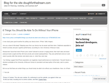 Tablet Screenshot of doughforthedream.wordpress.com
