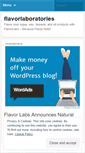 Mobile Screenshot of flavorlaboratories.wordpress.com