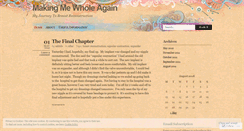 Desktop Screenshot of makingmewholeagain.wordpress.com