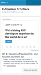 Mobile Screenshot of etourismfrontiers.wordpress.com