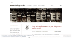 Desktop Screenshot of manderleycooks.wordpress.com