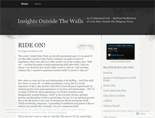 Tablet Screenshot of insightsoutsidethewalls.wordpress.com