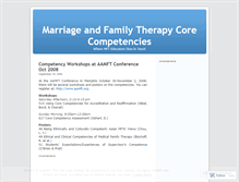 Tablet Screenshot of mftcompetencies.wordpress.com