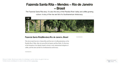 Desktop Screenshot of fazendasantarita.wordpress.com