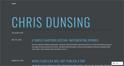 Desktop Screenshot of chrisdunsing.wordpress.com