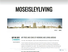 Tablet Screenshot of moseisleyliving.wordpress.com