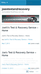 Mobile Screenshot of joestestandrecovery.wordpress.com