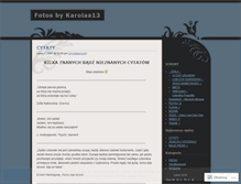 Tablet Screenshot of karolaa13.wordpress.com