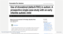 Desktop Screenshot of cannabisforautism.wordpress.com