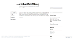 Desktop Screenshot of michael54321blog.wordpress.com