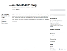 Tablet Screenshot of michael54321blog.wordpress.com