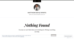 Desktop Screenshot of matthewdoylesports.wordpress.com