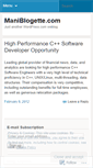 Mobile Screenshot of maniblogette.wordpress.com