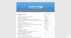 Desktop Screenshot of anettebloggen.wordpress.com