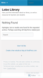 Mobile Screenshot of lobolibrary.wordpress.com
