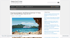 Desktop Screenshot of hapaglloydcruises.wordpress.com